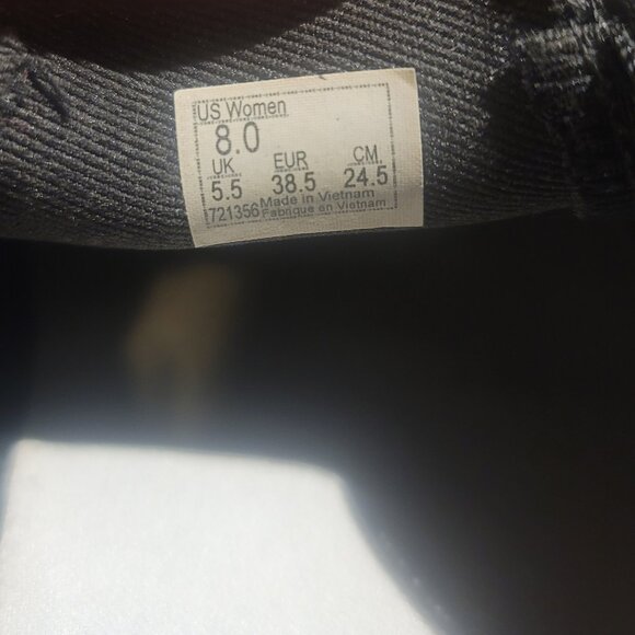 VANS - Men's 6.5 Women's 8 - Classic Slip-On - Perforated Black Leather Shoes - Picture 7 of 7